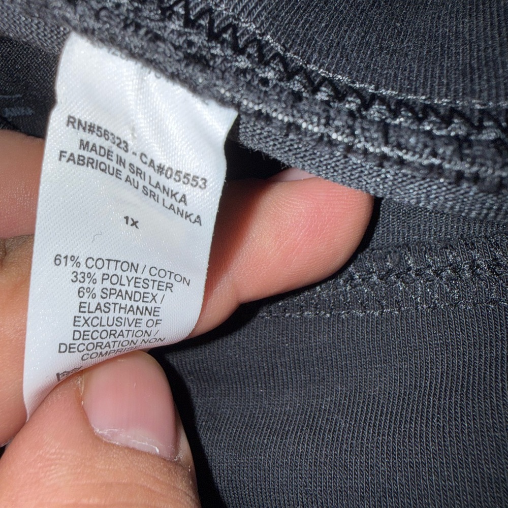 Nike Black Leggings with White Logo - Picture 2 of 5